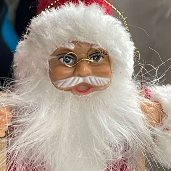 Vintage Santa Clause hanging standing Christmas ornament. - Picture 2 of 6